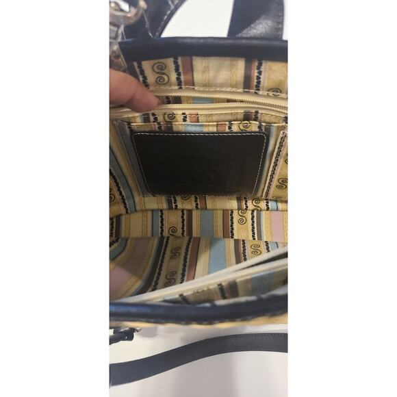 Brighton straw & Leather purse handbag In Excellent Condition - Picture 7 of 8